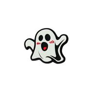 TACTICAL G G17 3D PVC Parches de PVC Fantasma de Calaveras Divertidas Estilo Cómic Impresión en Goma Parche Moral con Gancho Abrazadera para EDC, Organizador de Bolsillo, Bolsa, Ropa