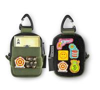 TACTICAL GEEK Storage A6 Mini EDC Organizer - Pouch Premium de Nylon Cordura 500D de 2 Bolsillos para AirPod, Galaxy Bud, Auriculares, Molle Táctico, Cremallera YKK, Accesorios de Mochila, Verde