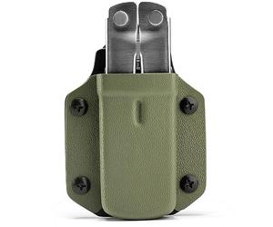 TACTICAL GEEK TGCode G9 Funda Multi-Herramienta para LEATHERMAN REBAR - Kydex, Soporte Ajustable en Grosor, Herramienta no Incluida, Verde