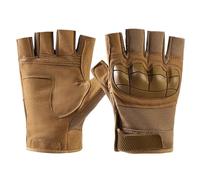 Tactical Gloves with Soft Knuckle Protection, Indestructible Tactical Gloves for Men, High Sensitivity Touch Screen Training Glove for Outdoor Sports, Riding and Training (Half -Sandy Brown,XL)