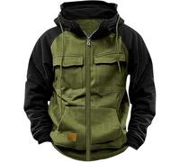 Tactical Hoodies for Men, Men's Tactical Sweatshirt,New Zipper Hoodies,Quarter Zip Hooded Pullover,with Pocket (M,Army Green-1)