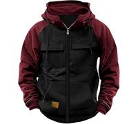 Tactical Hoodies for Men, Men's Tactical Sweatshirt,New Zipper Hoodies,Quarter Zip Hooded Pullover,with Pocket (M,Black-1)