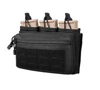 Tactical mag Admin Pouch Molle - Funda para Cargador de Pistola y Rifle, Triple Apertura con Parches de para Cargadores de Rifles 223/5,56/7,62