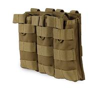 Tactical MOLLE - Bolsa de revistas triple apertura rápida AK AR M4 FAMAS Mag Military Pouch Outdoor Paintball Airsoft 1000D Nylon