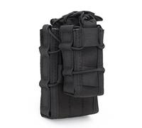 Tactical Open Top Double Decker Single Rifle Pistol mag Pouch Cartridge Clip Pouch Hunting Bag Accessories(B)