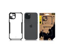 Tactical quantum stealth cover for apple iphone 15 plus clear/black