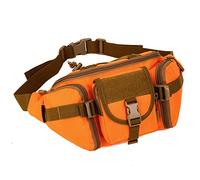 Tactical Waist Pack Military Bag Army Waist Portable Fanny Bags for Daily Life Sports Cycling Camping Hiking Hunting Fishing-BK(Orange)