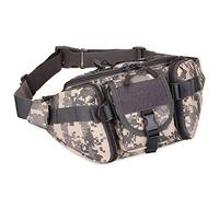 Tactical Waist Pack Military Bag Army Waist Portable Fanny Bags for Daily Life Sports Cycling Camping Hiking Hunting Fishing-BK(Acu)