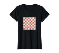 Tácticas de ajedrez de Mitad Camiseta gráfica económica, Mujer, Negro, XS
