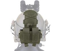 Táctico Bolsa de la Batería del Casco, Bolsa de Contrapeso para Casco MK2 Bolsa de Peso de Equilibrio del Paquete de Batería del Casco con Gancho y Bucle para Casco Táctico (Ranger Verde)