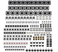 Tactile Push Button Switches 25 Values, Momentary Micro Switch Assortment Kit with 12V 50mA Rating, Flame Retardant PP Material, for DIY Electronics, Remote Controls, Appliances (250 piezas)