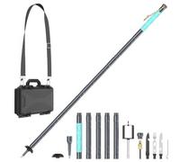 Tactistaff - Bastón de senderismo de supervivencia - Bastón táctico montado de 5 tubos, bastón de senderismo retráctil plegable, accesorios 8 en 1 en caja de herramientas
