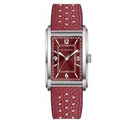 TACTO Specht & Söhne - Reloj de pulsera para hombre, 28 mm, cuarzo, acero inoxidable 316L, con revestimiento AR, cristal de zafiro, resistente al agua hasta 50 m, rojo vino, Correa