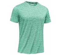 TACVASEN Camiseta de correr para hombre, de secado rápido, de manga corta, cuello redondo, para verano, para deportes y gimnasio, verde claro, M