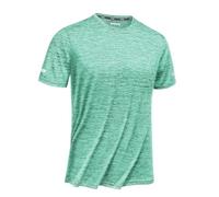 TACVASEN Camisetas Manga Corta Hombre Camiseta Deporte Hombre Correr Antisudor Tshirt Cuello Redondo Verano Playeras Gimnasio Running Verde Claro, M