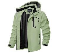 TACVASEN Chaqueta Softshell Hombre Cortavientos Running Hombre Chaqueta Deportiva Ropa de Trabajo Ropa Táctica Parka Impermeable Verde Claro, M