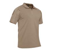 TACVASEN Hombres Ejército Camisa Largo Militar Táctico Combate Camisetas T Shirt Caqui