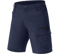 TACVASEN Pantalones Cortos Cargo para Hombre Pantalones Cortos de Golf de Secado rápido Pantalones Cortos de Pesca Elásticos para Exteriores Azul Marino,32