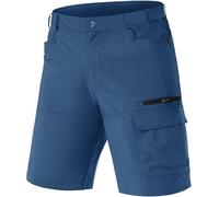 TACVASEN Pantalones Cortos Cargo para Hombres al Aire Libre Pantalones Cortos para Caminar con Cintura Elástica de Secado Rápido y Bolsillo Azul Gris,32