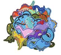 TACVEL 26 parches de hierro de dinosaurios para ropa de niños, tema de dinosaurio, bordado para coser en chaquetas, mochilas, gorras, pantalones vaqueros para decorar la ropa