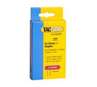 Tacwise 0285 Grapas de Corona Estrecha Tipo 91/25 mm, Paquete de 1000 | Galvanizadas