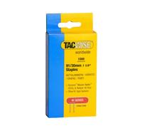 Tacwise 0286 Grapas de Corona Estrecha Tipo 91/30 mm, Paquete de 1000 | Galvanizadas