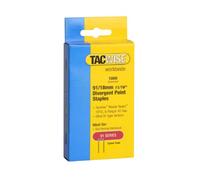 Tacwise 0287 Grapas de Corona Estrecha Galvanizadas 91/18 mm, Caja de 1000 | Punta Divergente