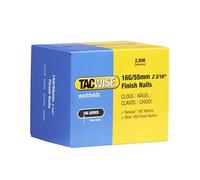 Tacwise 0299 Clavos de Acabado Galvanizados Tipo 16G / 55 mm, Paquete de 2500