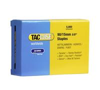 TACWISE 0306 Grapas de Corona Estrecha 90/15 mm-Caja de 5000, Plata, 15mm, Set Piezas