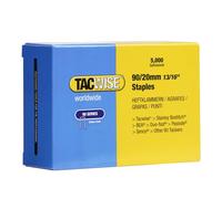 Tacwise 0307 Grapas Galvanizadas de Corona Estrecha Tipo 90/20 mm, Plateado, 20mm, Set de 5000 Piezas