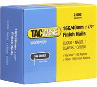 Tacwise 0319 Clavos de Acabado Galvanizados 16G / 40 mm, Paquete de 2500