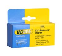 TACWISE 0338 - Caja 2000 grapas galvanizadas 53/14mm, Negro