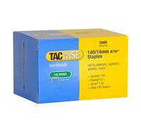 Tacwise 0344 Grapas Galvanizadas Profesionales 140/14mm, Paquete de 5000 | Alambre Plano, Punta de Cincel para Fácil Inserción y Fuerte Sujeción