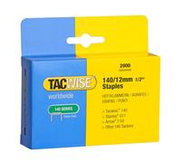 Tacwise 0348 Grapas Galvanizadas Profesionales 140/12mm, Paquete de 2000 | Alambre Plano, Punta de Cincel para Fácil Inserción y Fuerte Sujeción
