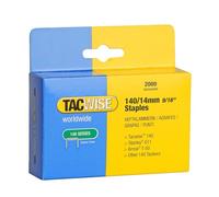 Tacwise 0349 Grapas Galvanizadas Profesionales 140/14mm, Paquete de 2000 | Alambre Plano, Punta de Cincel para Fácil Inserción y Fuerte Sujeción