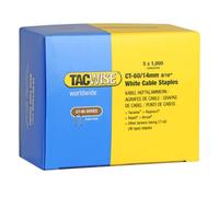 TACWISE 0357 Grapas de cables serie CT-60 x 14 mm de punto divergente (5 cajas x 1000 unidades), blanco, 14 mm, Set de 5000 Piezas
