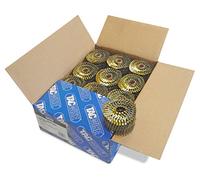 Tacwise 0429 Clavos en Bobina Plana Sin Acabado Tipo 2,7/64 mm, Punta Diamante, Vástago Anillado, Inclinados 16°, Bobinados con Alambre, Paquete de 6000