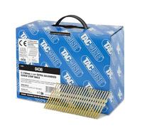 TACWISE 0436 Clavos Extra Galvanizados para Estructuras, 3,1/90 mm, Cabeza Redonda, Vástago Roscado, Inclinados 22°, en Tiras de Plástico, Paquete de 3000, Metalizado, 3.1/90 mm