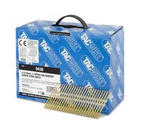 Tacwise 0438 Clavos Extra Galvanizados para Estructuras, 3,3/75 mm, Cabeza Redonda, Vástago Roscado, Inclinados 22°, en Tiras de Plástico, Paquete de 3000