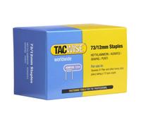 Tacwise 0457 Grapas galvanizadas de Tipo 12 mm, Metalizado, 73 / 12mm, Set de 5000 Piezas