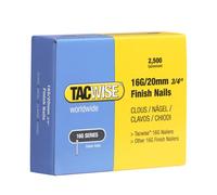 Tacwise 0665 Clavos de Acabado Galvanizados 16G/20 mm, Paquete de 2500 | Calibre 16G, para Trabajos Profesionales