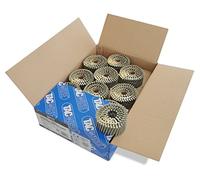 Tacwise 0777 Clavos en Bobina Plana Galvanizados Extra Tipo 2,8/50 mm, Punta Diamante, Vástago Anillado, Inclinados 16°, Bobinados con Alambre, Paquete de 4000