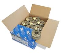 Tacwise 0964 Clavos en Bobina Plana Tipo 2,8/64 mm, Paquete de 4000 | Extra Galvanizados, Punta Diamante, Vástago Anillado, Inclinados 16°, Bobinados con Alambre