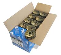 Tacwise 0997 Clavos en Bobina Plana Sin Acabado Tipo 2,1 x 45 mm, Punta Diamante, Vástago Anillado, Inclinados 16°, Bobinados con Alambre, Paquete de 14.400
