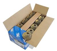 Tacwise 1002 Clavos en Bobina Cónica Galvanizados Tipo 2,1/32 mm, Punta Diamante, Vástago Anillado, Inclinados 16°, Bobinados con Alambre, Paquete de 14.400