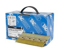 Tacwise 1120 Clavos para Enmarcado 3,1 / 65 mm, Galvanizado Extra, Cabeza a “D”, Vástago Anillado Inclinado a 34°, en Cintas de Papel, Paquete de 2.200