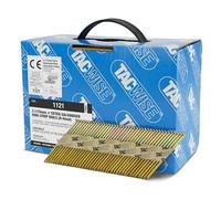 Tacwise 1121 Clavos para Enmarcado 3,1 / 75 mm, Galvanizado Extra, Cabeza a “D”, Vástago Anillado Inclinado a 34°, en Cintas de Papel, Paquete de 2.200