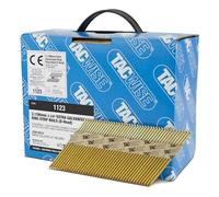 Tacwise 1123 Clavos para Enmarcado 3,1 / 90 mm, Galvanizado Extra, Cabeza a “D”, Vástago Anillado Inclinado a 34°, en Cintas de Papel, Paquete de 2.200