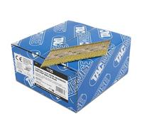Tacwise 1125 Clavos para Enmarcado 2,8 / 65 mm, Galvanizado Extra, Cabeza a “D”, Vástago Anillado Inclinado a 34°, en Cintas de Papel, Paquete de 3.300