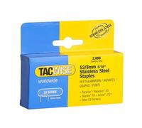 TACWISE 1269 Acero Inoxidable de Tipo 53/8 mm, Paquete de 2.000 Grapas, Plateado, 53/8 mm
